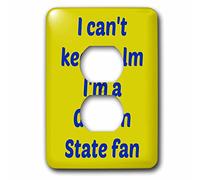 3dRose I Cant Keep Calm I'm a Golden State Fan, Blue, Gold 2 Prese di Copertura, Multicolore