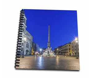 3DROSE Italia, Roma, piazza Navona at Dawn memory Book, multicolore, 12 x 30,5 cm