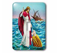 3dRose Jesus Walking on Water Bible Miracle Christian Magic Lantern 1890 Interruttore a levetta Singola, Multicolore