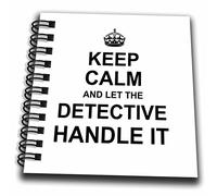 3DROSE Keep Calm and Let The detective Handle it, Fun Funny carriera job Pride mini blocco note, multicolore, 4 x 10,2 cm