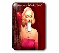 3dRose LLC 3dRose LLC lsp_160151_1 Marilyn Monroe, Il materiale originale ragazza Marilyn Monroe afferma "Diamonds are a Girls Best Friend" - Interruttore a levetta singola