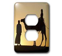 3dRose LLC lsp_10066_6 Desert Camels is a Way of Transportation 2 Plug Outlet Cover