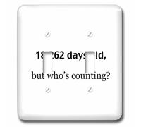 3DROSE llc. Lsp 107324 _ 2 18,262 Days Old, but who' s counting-double interruttore a levetta, multicolore