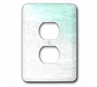 3dRose LLC. lsp_110406_6 - Copripresa astratto Ocean Wave Aqua White Art - 2 tappi copripresa, multicolore