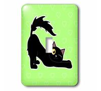 3DROSE llc. Lsp 110773 _ 1 B00CB3WXFY Kawaii cats-cute nero Kitty stretching-single interruttore a levetta, multicolore