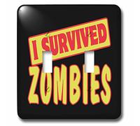 3DROSE llc. Lsp 118489 _ 2 i Survived Zombies Survial Pride and humor design-double interruttore a levetta, multicolore