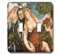 3dRose LLC lsp_127123_2 Venere, Marte e Cupido coronato dalla vittoria di Parigi Bordon doppio interruttore a levetta
