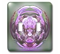 3DROSE llc. Lsp 128226 _ 2 B00D6RP5VI decorative Colorful Garden Botanic Paperweight Globe Abstract Flower SW Southwest cactus-double interruttore a levetta, multicolore