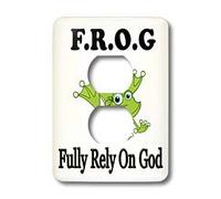 3dRose LLC lsp_149833_6 F.R.O.G Pienamente Affidati a Dio. Fede. Religione. Credenza. 2 Coperchio Presa Spina