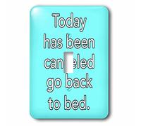 3DROSE llc. Lsp 163875 1 today è stato annullato Go Back to Bed, blue-single interruttore a levetta, multicolore