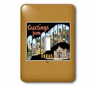 3DROSE llc. Lsp 170627 _ 1 Greetings from San Antonio, Texas Scenic Postcard reproduction-single interruttore a levetta, multicolore