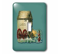3DROSE llc. Lsp 170667 _ 1 Victorian era Ladies changing Room on the beach con due women-single interruttore a levetta, multicolore