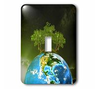 3dRose LLC. lsp_172216_1 Protect Nature Planet Earth Wood Ecosystems - Interruttore a levetta singolo, verde