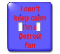 3DROSE llc. Lsp 172879 _ 2 i Cant Keep Calm im a Detroit ventola, blu, red-double interruttore a levetta, multicolore