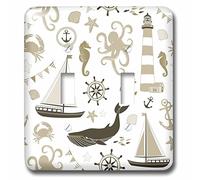 3DROSE llc. Lsp 179160 _ 2 B00J8282 V0 Cream Nautical beach-double interruttore a levetta, avorio