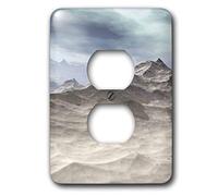3dRose LLC lsp_18438_6 Frozen World Ice and Snow Cover The Frozen Baron Tundra of This Fantasy Landscape 2 Plug Outlet Cover