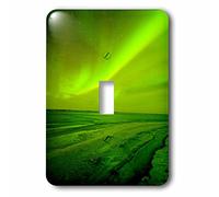 3dRose LLC. lsp_192394_1 USA, Alaska, Arctic Nwr, Northern Lights Glow Bright Over the Sea - Interruttore a levetta singolo, multicolore
