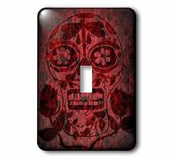 3dRose LLC. lsp_193005_1 Red Skull Day of the Dead is A Design creato con Digital Art - Interruttore a levetta singolo, multicolore