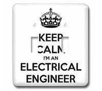 3DROSE llc. Lsp 193548 _ 2 Keep Calm I' m An Electrical Engineer. - Doppio interruttore a levetta, multicolore