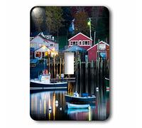 3dRose LLC. lsp_230850_1 USA, Maine, Mount Desert Bernard Harbor Reflections At Twilight - Interruttore a levetta singolo, multicolore