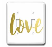 3DROSE llc. Lsp 239877 _ 2 B01 M1RBKR7 la parola Amore in oro-double interruttore a levetta, multicolore