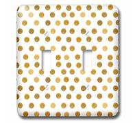 3DROSE llc. Lsp 252984 _ 2 B06 x B2JL8S oro dipinto a mano puntini pattern-double interruttore a levetta, multicolore