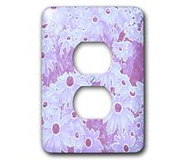 3dRose LLC lsp_27501_6 Viola Occhi Nero Susan Floral Art, 2-Plug Presa Cover