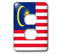 3dRose LLC lsp_28271_6 - Copertura per presa a 2 prese con bandiera della Malesia