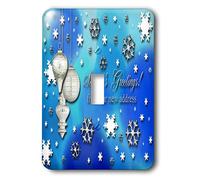 3dRose LLC lsp_34379_1 Stagione S Saluti, dal nostro nuovo indirizzo, fiocchi di neve e ornamenti interruttore a levetta singolo