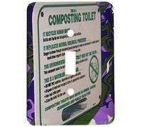 3dRose LLC lsp_56509_1 - Cartello per WC"This Is A Composting In A Bathroom In Snow Canyon State Park, Utah interruttore a levetta singolo