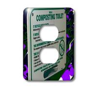 3dRose LLC lsp_56509_6 - Cartello per WC "This Is A Composting in A Bathroom in Snow Canyon State Park, Utah 2 Plug Outlet Cover
