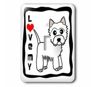 3DROSE llc. Lsp 58610 _ 1 i Love My West Highland terrier-westie dog-single interruttore a levetta, multicolore