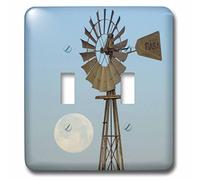 3dRose LLC lsp_84364_2 Mulino a vento all'alba, Luna, Panhandle, Texas Na02 Rnu0285 Rolf Nussbaumer doppio interruttore a levetta