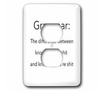 3dRose lsp_107347_6 Grammatica La differenza tra conoscere la tua e sapere Youre Shit 2 Plug Outlet Cover