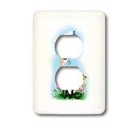 3dRose lsp_11679_6 Un frisky giovane gattino siamese gioca con una farfalla su un bel giorno di primavera 2 prese di copertura