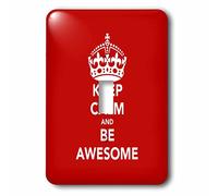 3dRose lsp_123113_1 - Interruttore a levetta singolo Keep Calm and Be Awesome Red