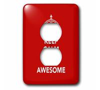 3dRose lsp_123113_6 Keep Calm And Be Awesome Rosso 2 Presa Presa