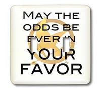 3dRose lsp_123999_2 Che le probabilità siano sempre a tuo favore. Hunger Games. Doppio interruttore a levetta