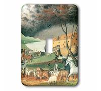 3DROSE Lsp 155750 1 Noahs Ark vintage- religion- spirituality- Animals singolo interruttore a levetta