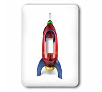 3DROSE Lsp 158024 1 Excited vintage Toy robot Waving from inside a Spaceship Space Ship Rocket cute Funny singolo interruttore a levetta