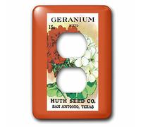 3dRose lsp_170160_6 Geranio colori misti Huth Seed Company San Antonia, Texas, copertura per presa a 2 spine, multicolore