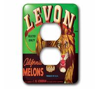 3dRose lsp_171133_6 Levon Meloni California Maschio Leone con Occhi Verdi Crescenti 2 Spine Coperchio Presa