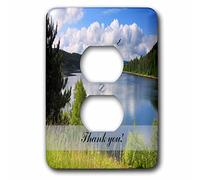 3dRose lsp_174060_6 - Paesaggio del lago di montagna con aquila che vola tra le nuvole, grazie alla copertura