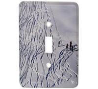 3dRose lsp_174636_1 Immagine della vista aerea di sciatori e segni sulla neve - Interruttore a levetta singola