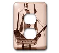 3dRose lsp_17843_6 - Coperchio per presa a 2 spine antiche Schooner