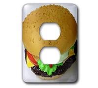 3dRose lsp_17846_6 - Copripresa a 2 prese"Everyone Loves a Burger"
