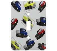 3dRose lsp_180359_1 Immagine dei camion scaricabili nei colori primari del coperchio dell'interruttore della luce rosso giallo e blu