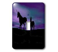 3dRose Lsp_19383_1 Unicorni In Silhouette Contro Un Cielo Verniciato Interruttore Singolo