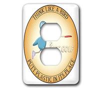 3dRose lsp_19465_6 Think Like A Bird 2 mostra un uccello blu che sta divertendo giocando frisbee Disc Golf 2 spina coperchio