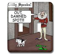 3dRose lsp_23200_2 Out Maledetto Spot Humor Shakespeare Cartoon Doppio interruttore a levetta